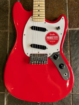 Squier Sonic Mustang MN WPG Torino Red